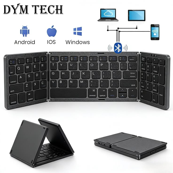Clavier Bluetooth Pliable 3-en-1 ⚡